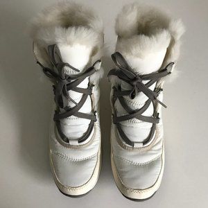 Sorel Ivory Fur-Lined Ankle Boots 8.5